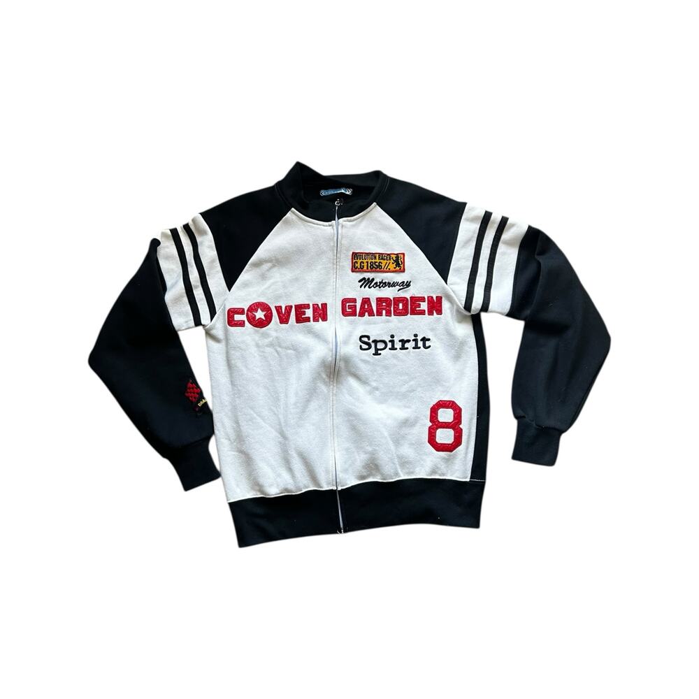 Fullux Grand Prix Racing Jacket Coven Garden Spirit Black Zip Up Size Large